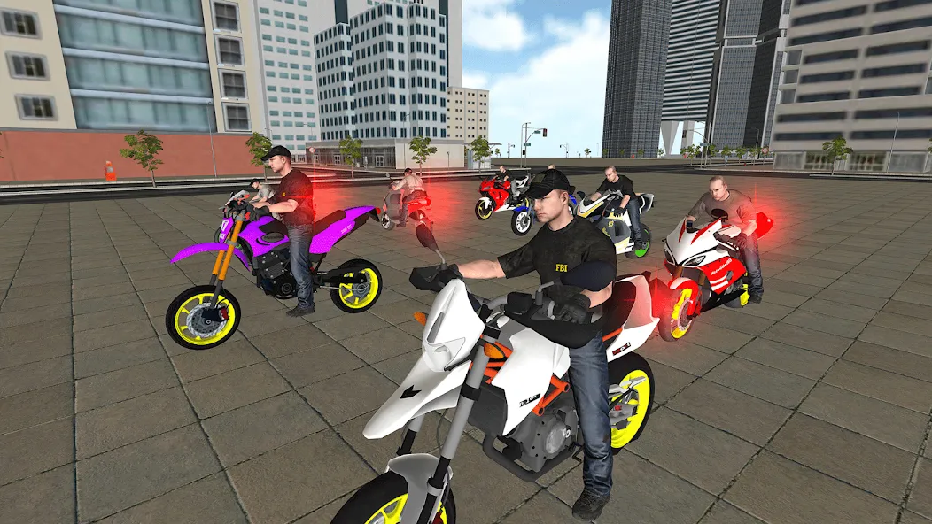 Bike Driving: Police Chase [МОД: Все открыто, Дополнительные деньги и Меню MOD] Screenshot 1