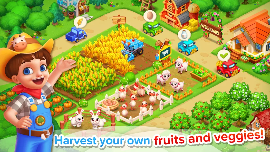 Family Farm Seaside [МОД: Много денег, Монет и Все открыто] Screenshot 1