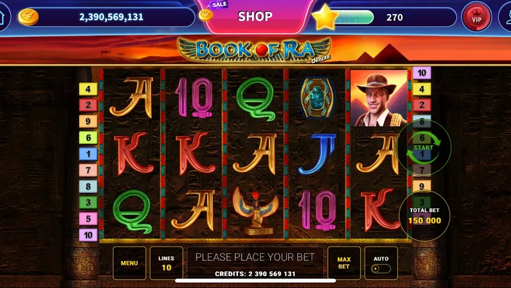 Book of Ra™ Deluxe Slot (Бук оф Ра Делюкс Слот) [МОД: Деньги, Монеты и Меню MOD] Screenshot 1