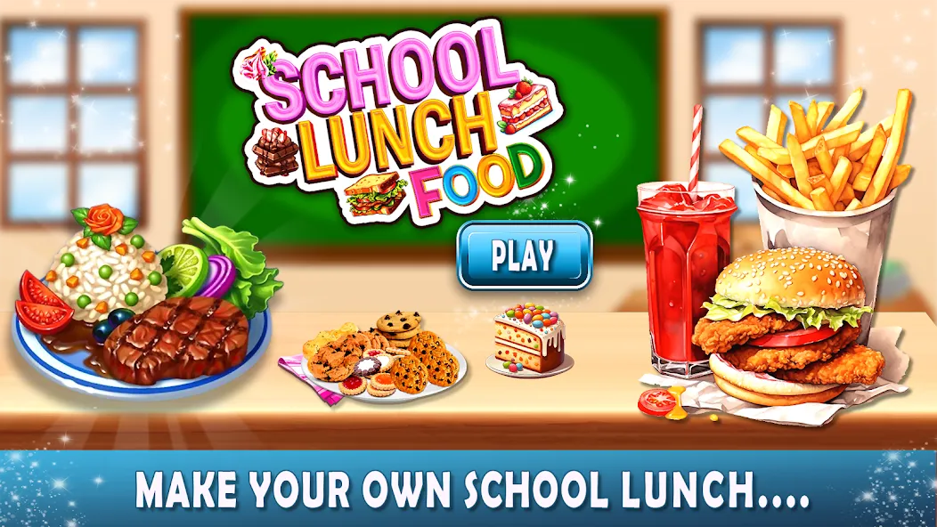 Lunch Box cooking Games 2023 (ШКОЛЬНЫЙ ОБЕД ПРИГОТОВЛЕНИЕ ПИЩИ Создание поваров) [МОД: Много денег, Монет и Все открыто] Screenshot 1