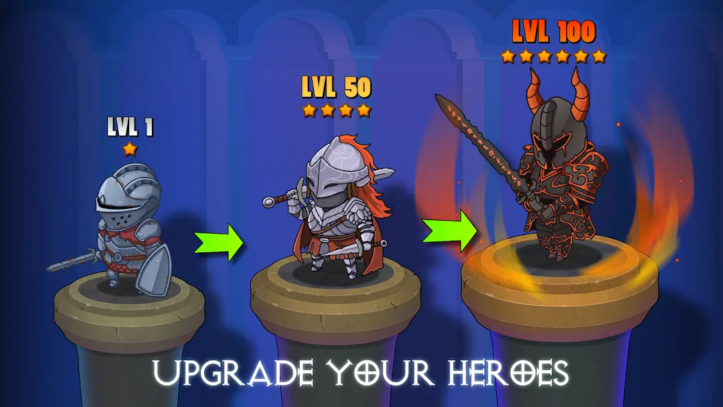 Dungeon: Age of Heroes (Данжен) [МОД: Меню, Бесконечные монеты и Открытые уровни] Screenshot 3