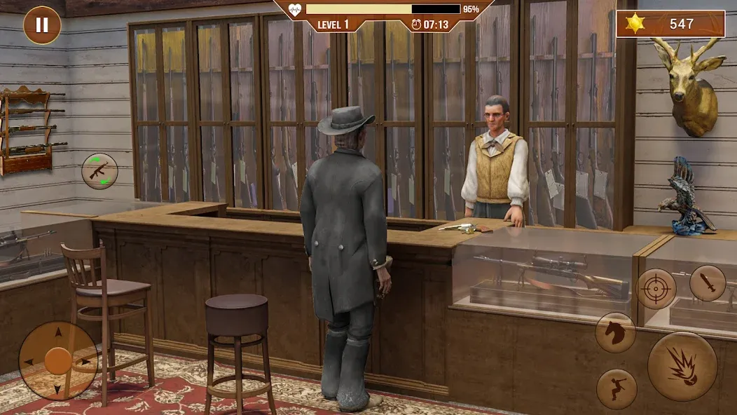West Cowboy Shooting Games 3D [МОД: Меню, Бесконечные монеты и Открытые уровни] Screenshot 3