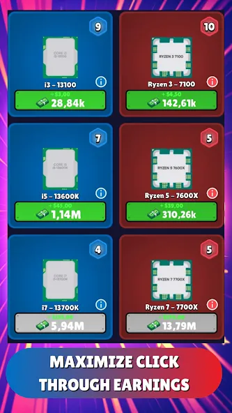 Gpu Tycoon Clicker : Game 2.0 (Гпу Тайкун Кликер) [MOD: Много монет/Энергии] - Скриншот 5