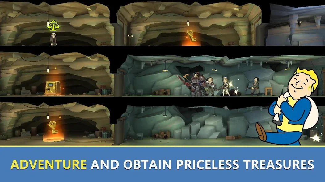 Fallout Shelter Online (Фоллаут Шелтер Онлайн) [МОД: Меню, Бесконечные монеты и Открытые уровни] Screenshot 5