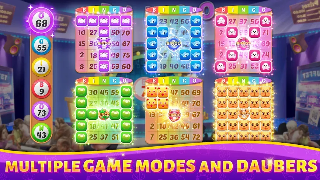 Bingo Rush - Club Bingo Games (Бинго Раш) [МОД: Деньги, Монеты и Меню MOD] Screenshot 2