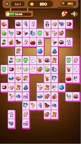 Onet Connect Animal Game (Онет Соединить Животные игра) [МОД: Деньги, Монеты и Меню MOD] Screenshot 2