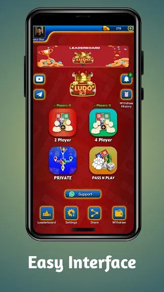 Ludo RJ - Play Ludo And Win (Лудо РДжей) [МОД: Все открыто, Дополнительные деньги и Меню MOD] Screenshot 1