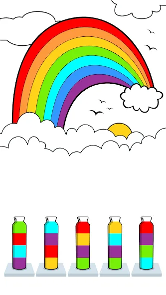 Sort Paint: Water Sort Puzzle (Сорт Пэйнт) [МОД: Бесконечные деньги, Монеты и Мега MOD] Screenshot 2