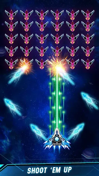 Space shooter - Galaxy attack (Спейс шутер) [МОД: Деньги, Монеты и Меню MOD] Screenshot 1