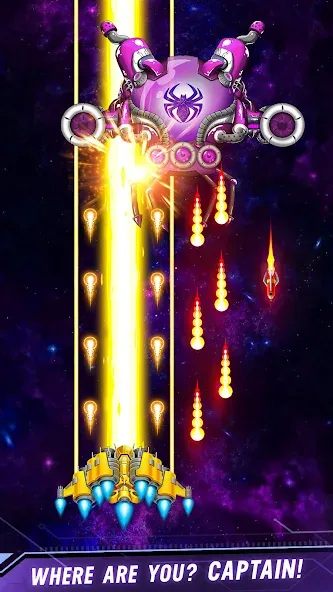 Space shooter - Galaxy attack (Спейс шутер) [МОД: Деньги, Монеты и Меню MOD] Screenshot 2