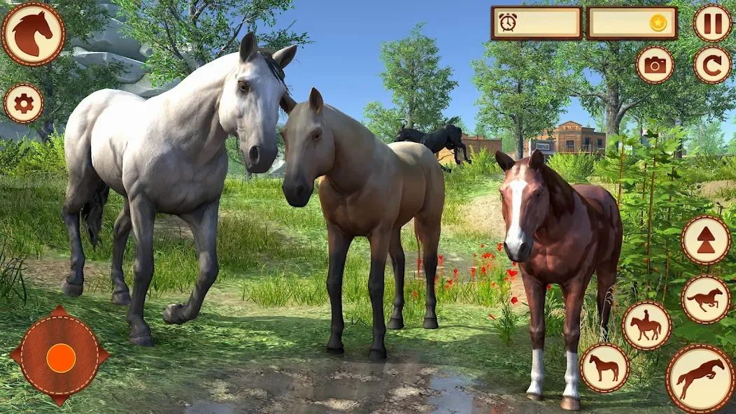 Virtual Wild Horse Family Sim (Виртуальное семейство диких лошадей) [МОД: Много денег, Монет и Все открыто] Screenshot 1