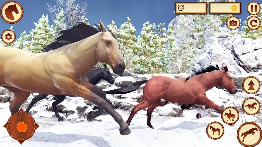 Virtual Wild Horse Family Sim (Виртуальное семейство диких лошадей) [МОД: Много денег, Монет и Все открыто] Screenshot 2