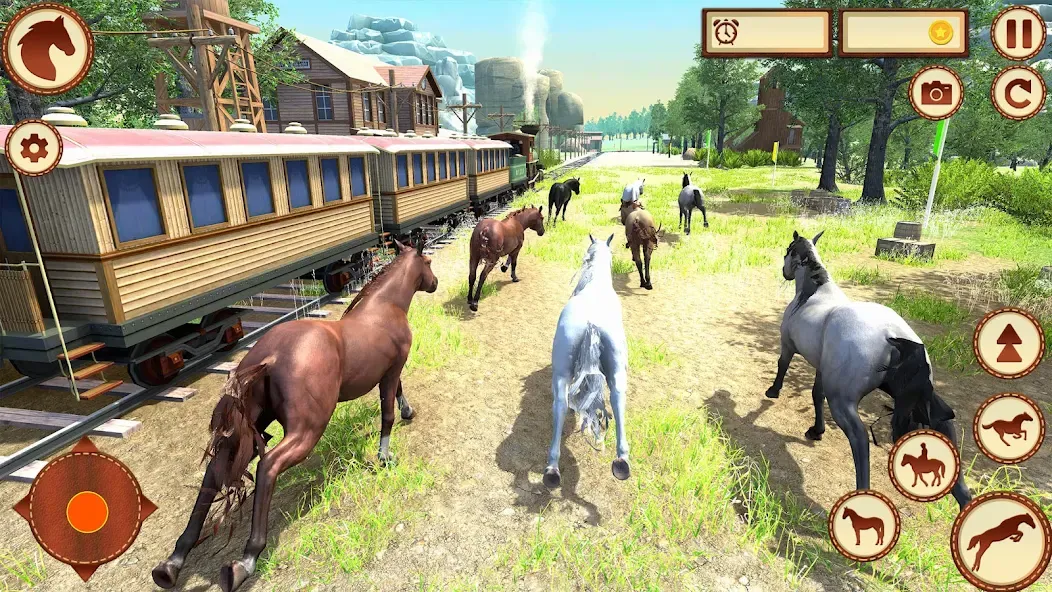 Virtual Wild Horse Family Sim (Виртуальное семейство диких лошадей) [МОД: Много денег, Монет и Все открыто] Screenshot 3