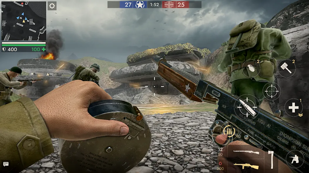 World War Heroes — WW2 PvP FPS (Ворлд Вар Хироес) [МОД: Меню, Бесконечные монеты и Открытые уровни] Screenshot 1