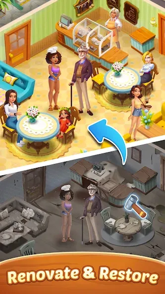 Seaside Escape®: Merge & Story (Сисайд Эскейп) [МОД: Деньги, Монеты и Меню MOD] Screenshot 4