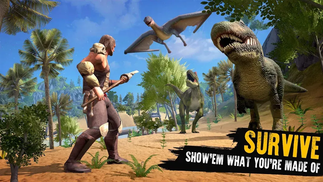 Jurassic Survival Island (Джурастик Сурвайвал Айленд) [МОД: Много монет, Открытые уровни и Мега MOD] Screenshot 1