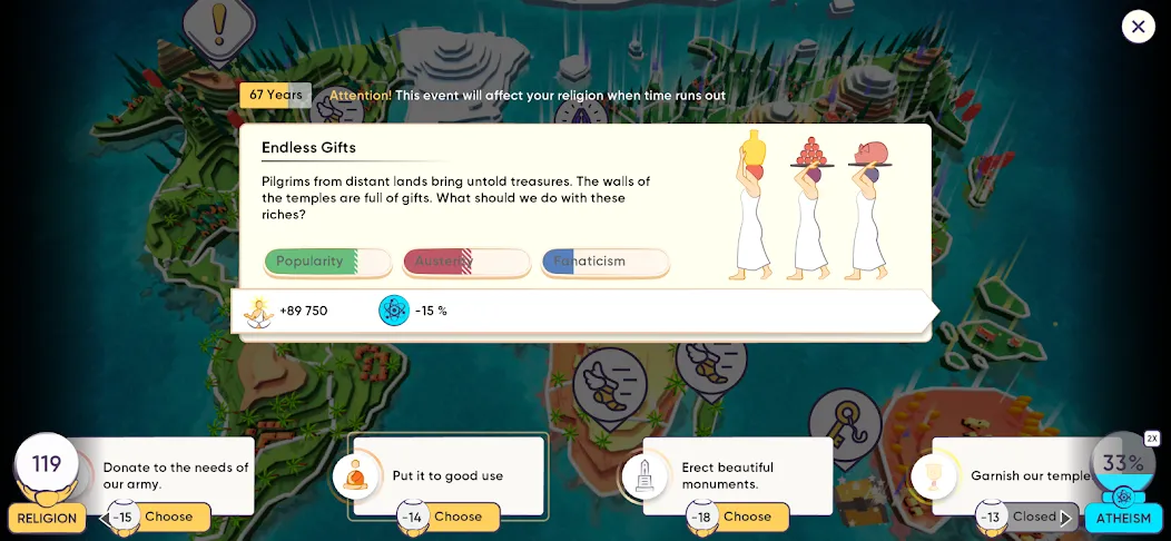 Religion Inc. God Simulator (Релиджн Инк) [МОД: Много денег, Монет и Все открыто] Screenshot 4