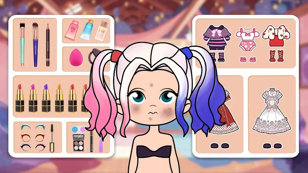 Doll Dress Up - Makeup Games [МОД: Меню, Бесконечные монеты и Открытые уровни] Screenshot 2