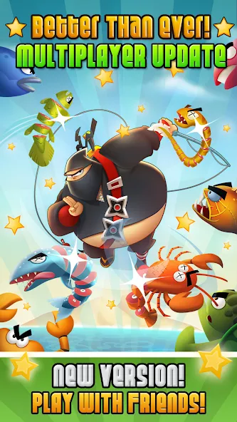 Ninja Fishing (Ниндзя Фишинг) [МОД: Меню, Бесконечные монеты и Открытые уровни] Screenshot 1