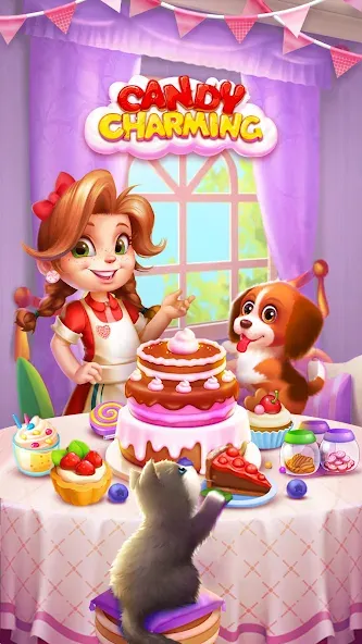 Candy Charming - Match 3 Games (энди Чарминг) [МОД: Бесконечные деньги, Монеты и Мега MOD] Screenshot 1