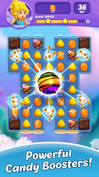 Candy Charming - Match 3 Games (энди Чарминг) [МОД: Бесконечные деньги, Монеты и Мега MOD] Screenshot 2