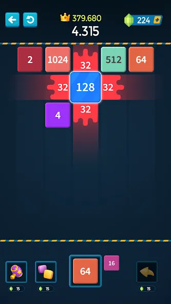 1M - Merge Number Block Puzzle [МОД: Деньги, Монеты и Меню MOD] Screenshot 2