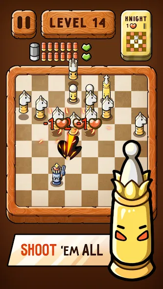 Bullet Chess: Board Shootout (Бюллет чесс) [МОД: Много монет, Открытые уровни и Мега MOD] Screenshot 1