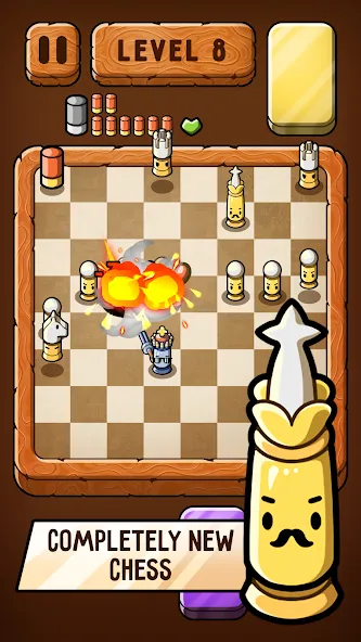 Bullet Chess: Board Shootout (Бюллет чесс) [МОД: Много монет, Открытые уровни и Мега MOD] Screenshot 3