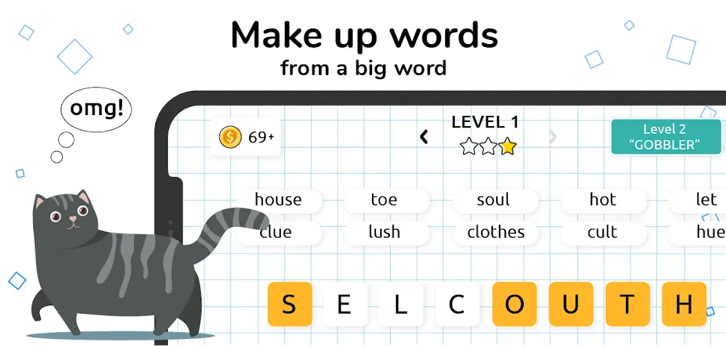 Words in Word [МОД: Бесконечные деньги, Монеты и Мега MOD] Screenshot 1