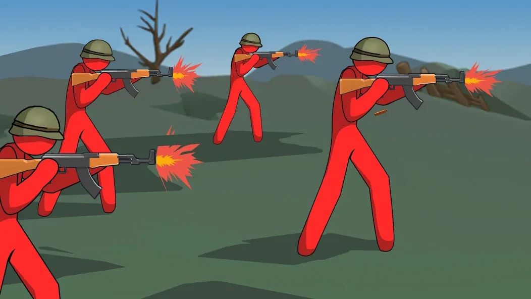 Stickman History Battle (Стикмен История Битва) [МОД: Меню, Бесконечные монеты и Открытые уровни] Screenshot 1