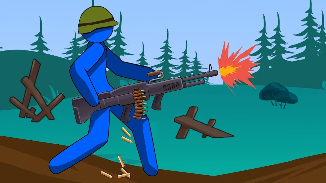 Stickman History Battle (Стикмен История Битва) [МОД: Меню, Бесконечные монеты и Открытые уровни] Screenshot 2