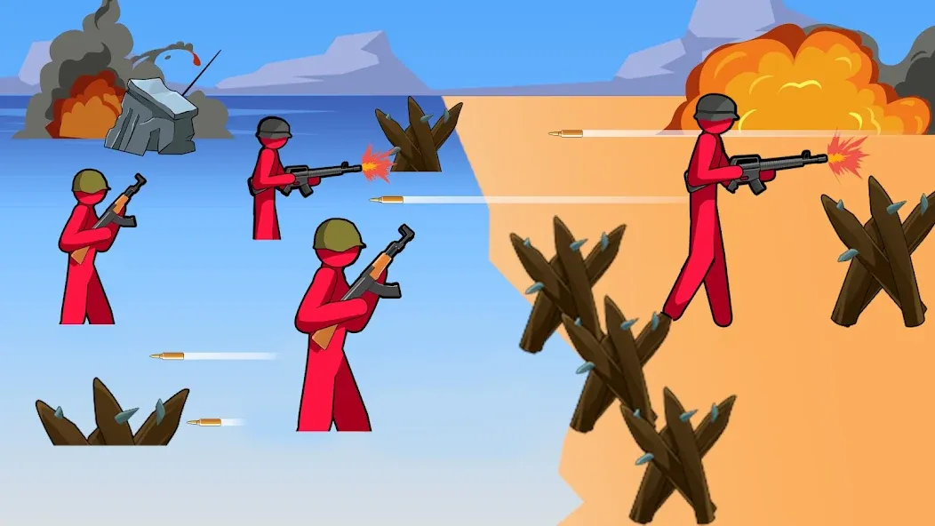 Stickman History Battle (Стикмен История Битва) [МОД: Меню, Бесконечные монеты и Открытые уровни] Screenshot 5