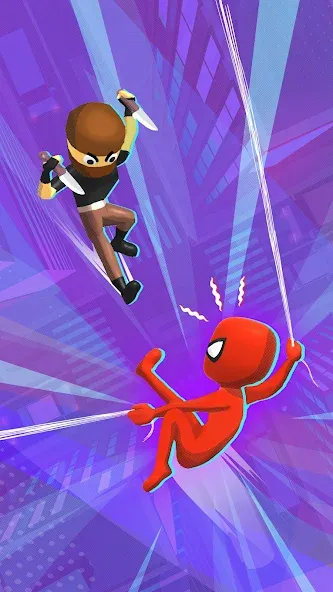 Web Master: Stickman Superhero (Вебмастер) [МОД: Много монет, Открытые уровни и Мега MOD] Screenshot 1