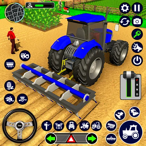 Real Tractor Driving Simulator (Реальный симулятор вождения трактора) [МОД: Много монет, Открытые уровни и Мега MOD] Screenshot 1