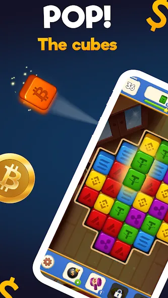 Crypto Blocks Puzzle Challenge [МОД: Бесконечные деньги, Монеты и Мега MOD] Screenshot 1