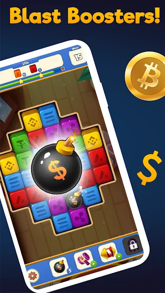 Crypto Blocks Puzzle Challenge [МОД: Бесконечные деньги, Монеты и Мега MOD] Screenshot 3