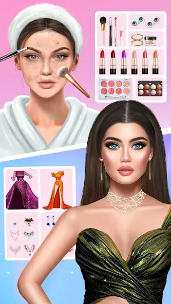 DIY Makeup: Beauty Makeup Game [МОД: Много денег, Монет и Все открыто] Screenshot 1