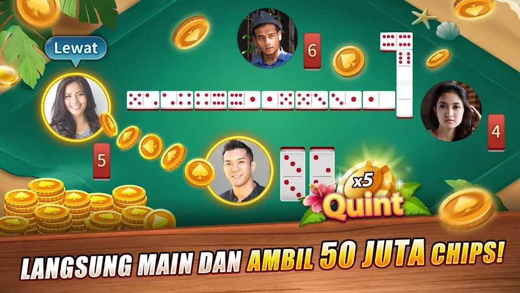 LUXY Domino Gaple QiuQiu Poker (Лукси Домино Гапл Киукиу Покер) [МОД: Деньги, Монеты и Меню MOD] Screenshot 1