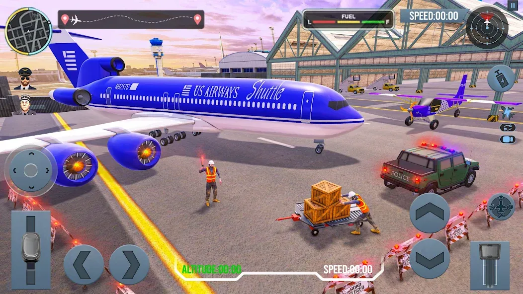 Airplane Simulator Plane Games [МОД: Все открыто, Дополнительные деньги и Меню MOD] Screenshot 2