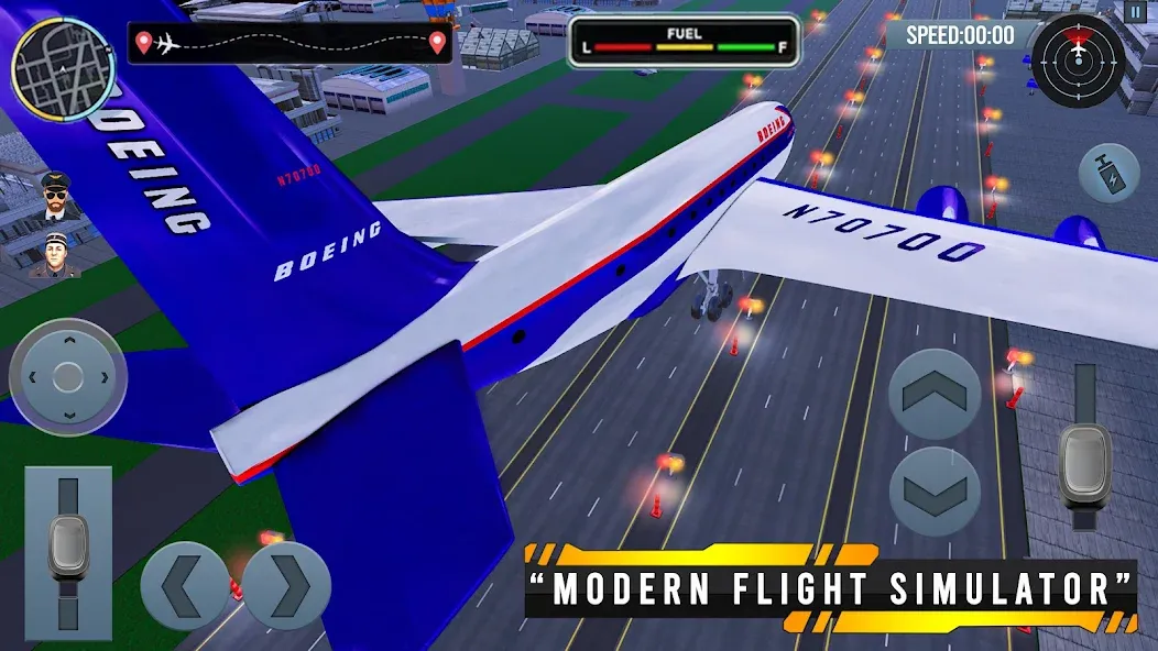 Airplane Simulator Plane Games [МОД: Все открыто, Дополнительные деньги и Меню MOD] Screenshot 3