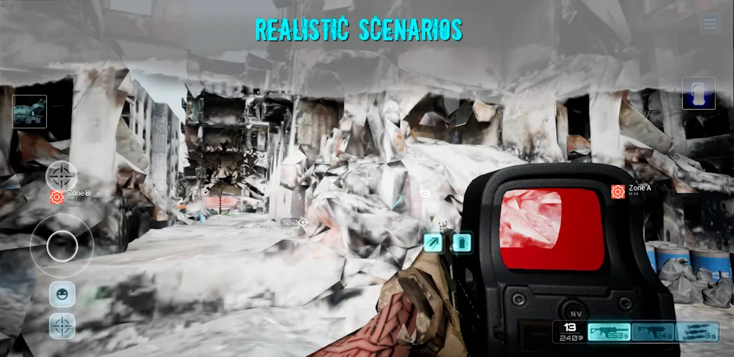 Shooter War WW3 CoopValor 2056 (Шутер  Третья мировая война) [МОД: Деньги, Монеты и Меню MOD] Screenshot 2
