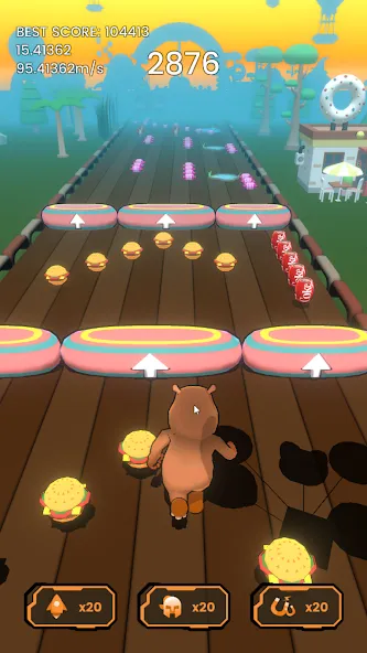 Hippo Dash (Хиппо Дэш) [МОД: Бесконечные деньги, Монеты и Мега MOD] Screenshot 1