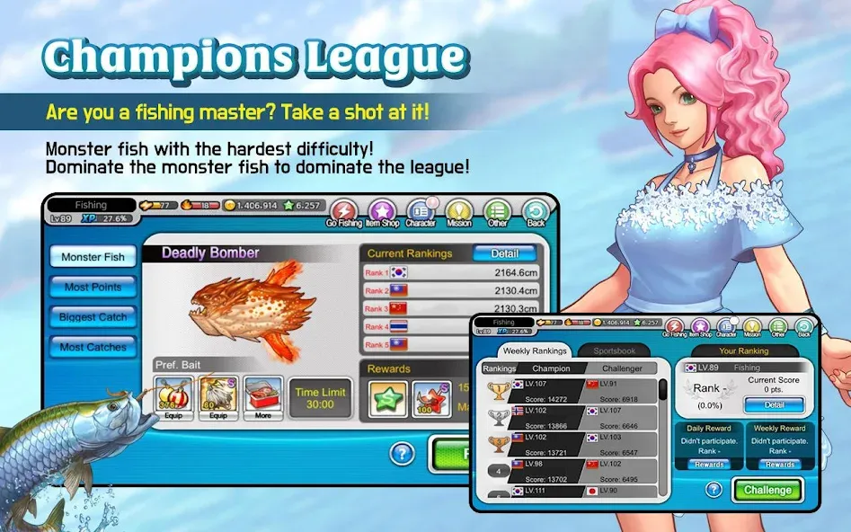 Fishing Superstars (Фишинг Суперзвезды) [МОД: Много денег, Монет и Все открыто] Screenshot 4