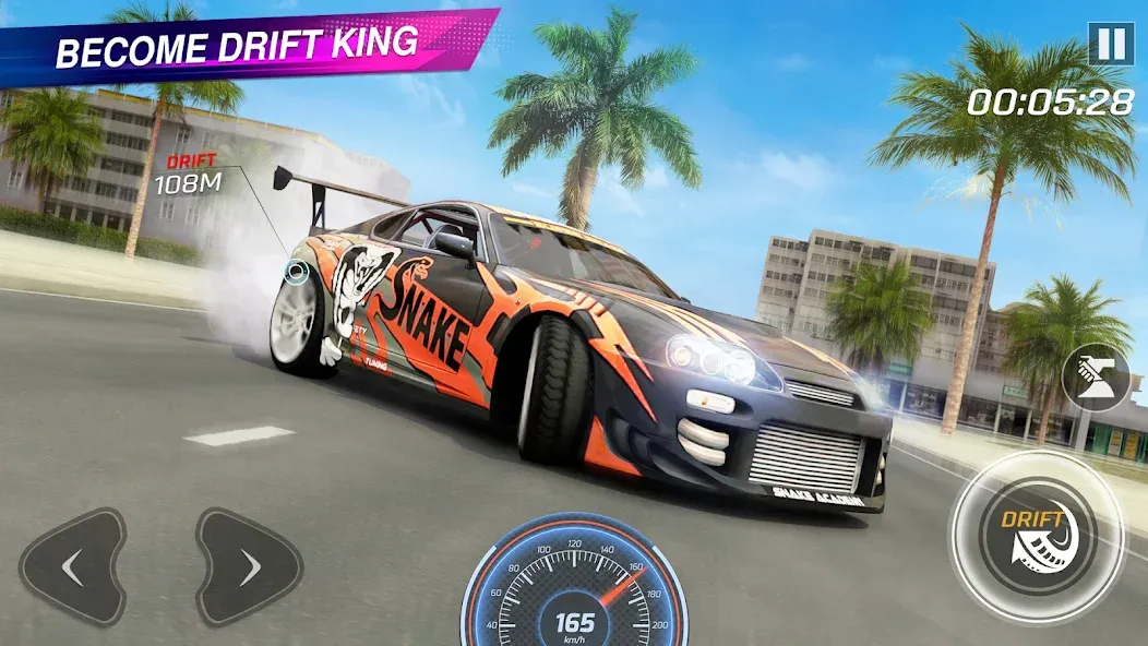 Extreme Car Driving: Car Drift [МОД: Много монет, Открытые уровни и Мега MOD] Screenshot 1