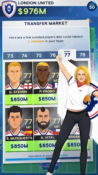 Idle Eleven - Soccer tycoon (Айдл Илевен) [МОД: Меню, Бесконечные монеты и Открытые уровни] Screenshot 4