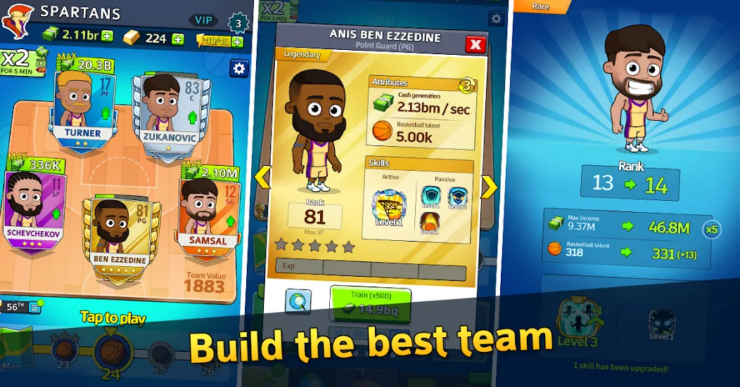 Idle Five Basketball tycoon (Айдл Файв Баскетбольный тайкун) [МОД: Все открыто, Дополнительные деньги и Меню MOD] Screenshot 2