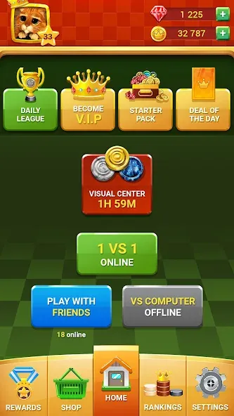 Checkers - Online & Offline [МОД: Много монет, Открытые уровни и Мега MOD] Screenshot 2