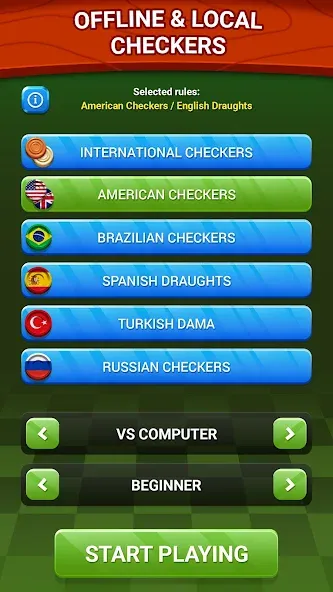 Checkers - Online & Offline [МОД: Много монет, Открытые уровни и Мега MOD] Screenshot 4