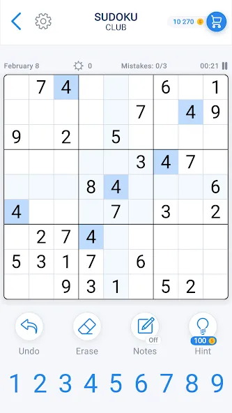 Sudoku Game - Daily Puzzles [МОД: Много монет, Открытые уровни и Мега MOD] Screenshot 1