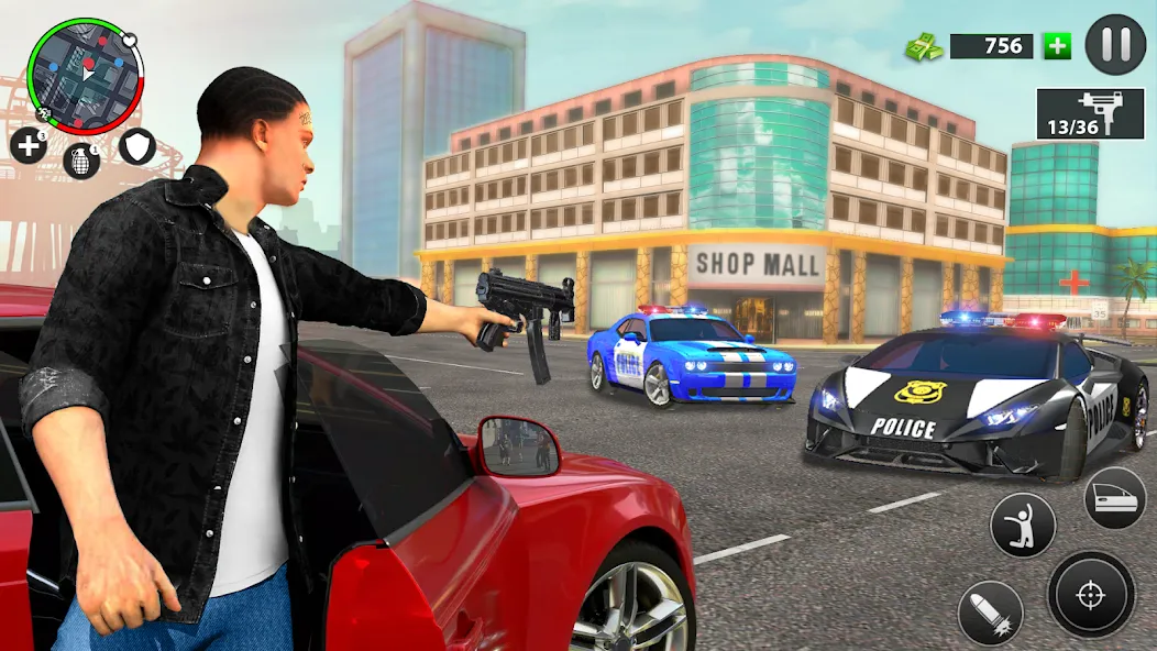 Real Grand Gangster Crime City (Реал Гранд Гангстер Крайм Сити) [МОД: Меню, Бесконечные монеты и Открытые уровни] Screenshot 5